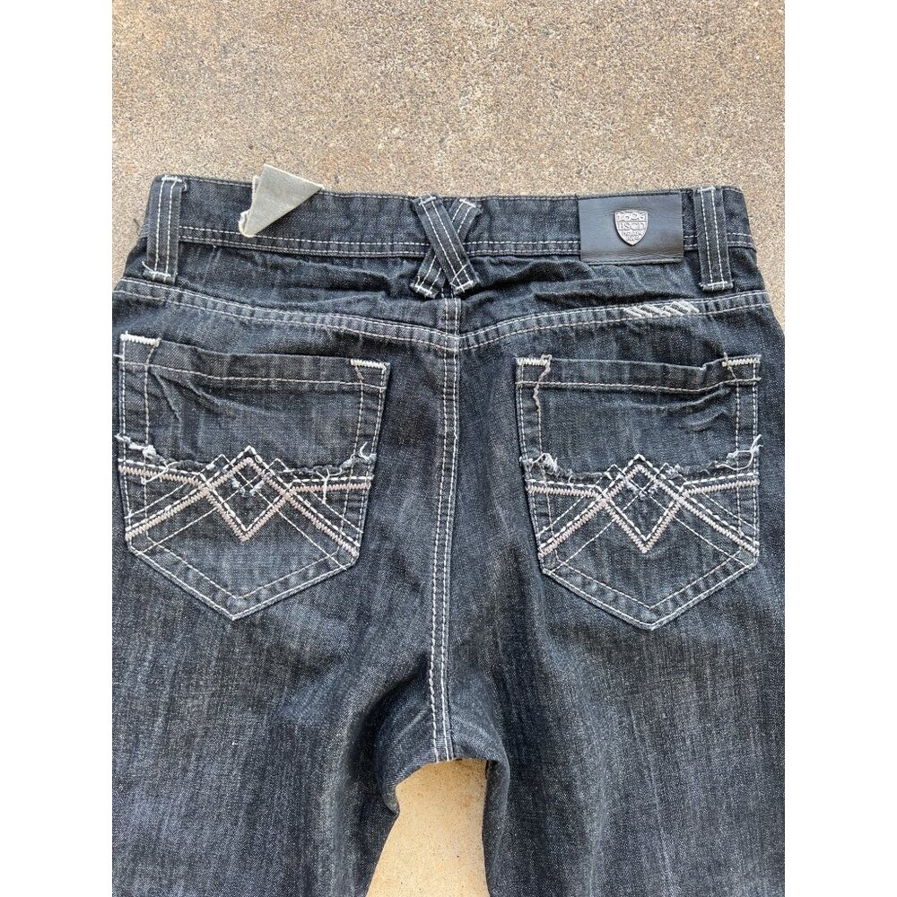 Vintage Basic Code Black Distressed Baggy Hip Hop… - image 1